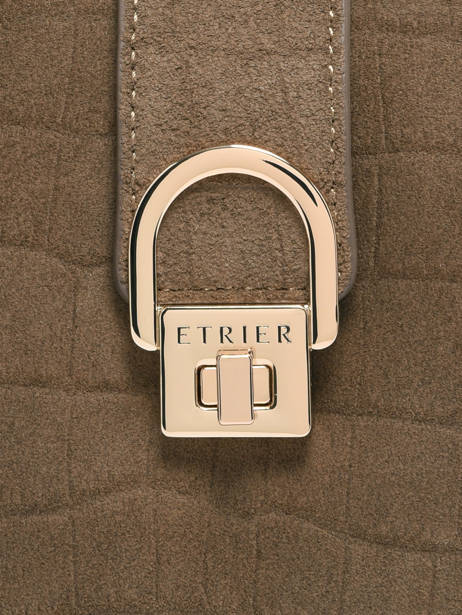 Shoulder Bag Equestre Croco Leather Etrier Brown equestre croco EECQ0143 other view 4