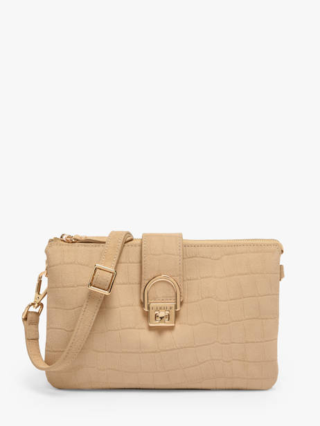 Sac Bandoulière Equestre Croco Cuir Etrier Beige equestre croco EECQ0143